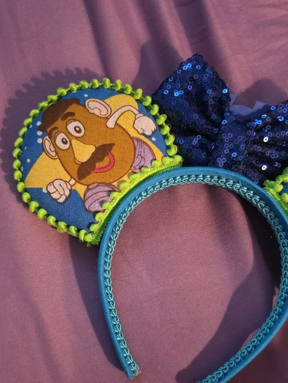 Toy Story Inspired Blue Sequin Bow Headband